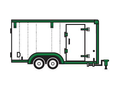 Storage Trailer flat bed road transport truck vechicle