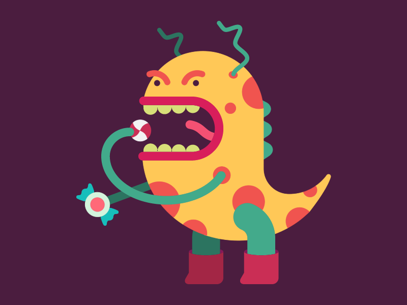 Candy Monster by Raymond Gardener on Dribbble