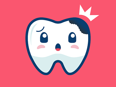 Oh No! character decay dentist expression tooth