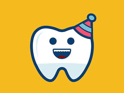 Party at Molar's character dentist illustration little pearl party tooth