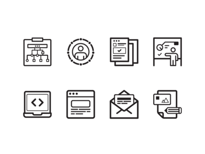 Additional Services icons illustartion services social