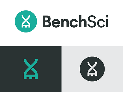 Benchsci - Final Logo biology branding design icon identity illustration logo science startup type wordmark