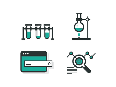 BenchSci icons - Set 3 branding experiment icon illustration publications science vector