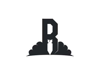 B bomb black white black and white bomb bombs boom branding design drop flat icon letter lettermark logo monogram rocket vector