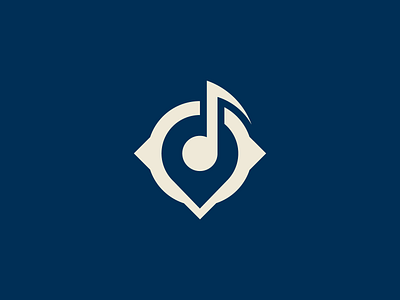 Point Music Logo app icon blue design design art designer find logo logotype music music app note point points search ui