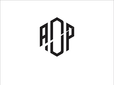 ADP branding design flat logo type vector