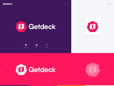 Getdeck - logo brand brand style branding clean code development enablement fast cycles graphic design identity kubernetes local logo logo design logos logotype mark sail slash software