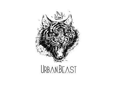 Urban Beast beast branding logo pen and ink tiger