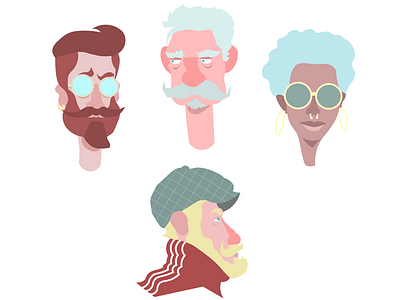 Faces character design design illustration illustrator vector