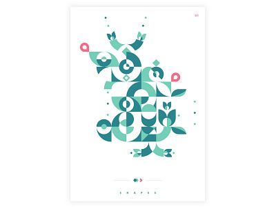 Tropical abstract design geometric illustration illustrator poster design shapes summer tropical