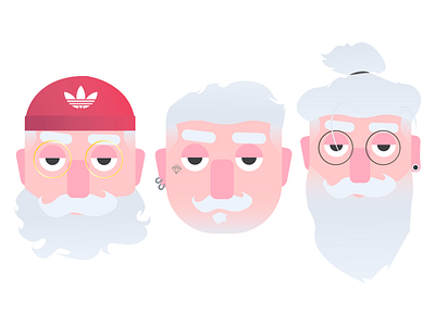 Santa is trying to blend in this year character design design illustration illustrator vector