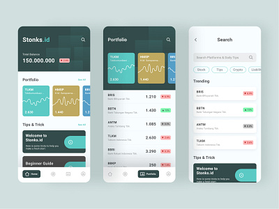 #Exploration | Mobile Stock App app design minimal stock trading app ui ux