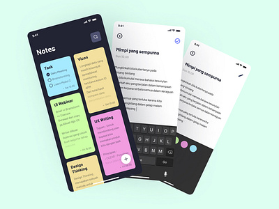 #Exploration | Notes App design mobile ui notes app ui ux