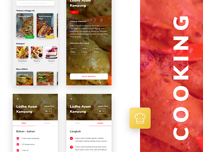 #Exploration | Cooking Apps app branding cooking app design flat food app minimal mobile app recipe book ui ux
