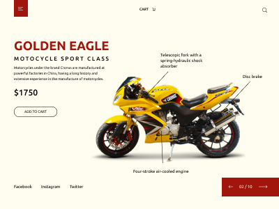 Dayli UI #003 Landing page yellow motocycle landing design landing page ux ui 003 dayliui