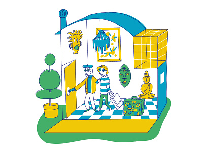 Tiny House - Web Illustration design flat illustration ui vector