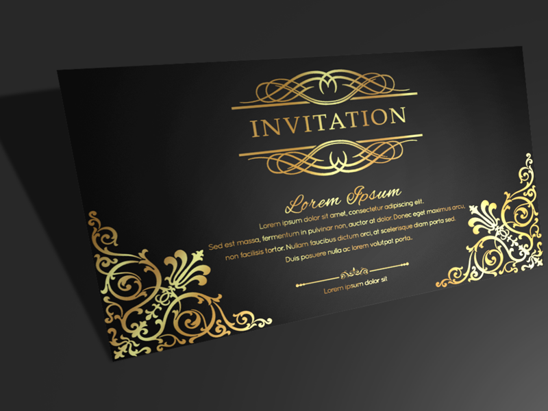 Gold Regal Invitation designs, themes, templates and downloadable ...