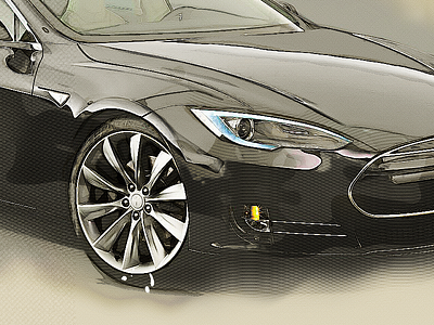 Tesla by yiolo car effects hand photoshop tesla
