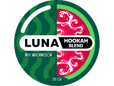 Hookah blend stiker_Watermelon branding design illustration illustrator minimal packagedesign vector