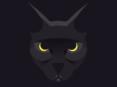 MahaKali Cat flat illustration illustrator logo minimal portait vector web