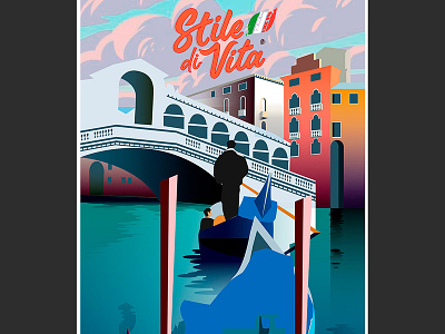 Venice design flat illustration illustrator minimal packagedesign vector