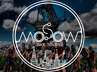 Moscow bike tours branding design illustrator logo logotype typography vector web