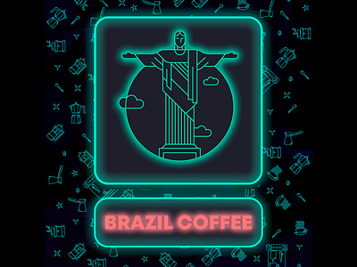 Brazil Coffee app branding design illustration illustrator logo design logotype minimal packagedesign typography vector