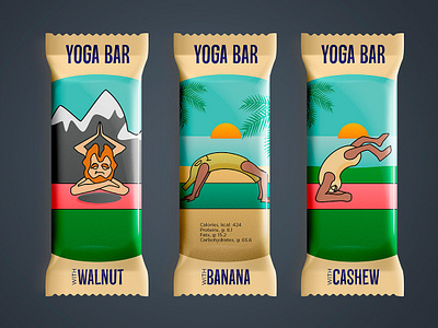 Yoga Bar design illustration illustrator minimal package design packagedesign packaging design vector