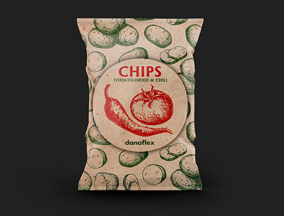 Eco Chips branding design illustration minimal packagedesign vector