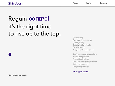 Regain control draft portfolio portfolio design portfolio page portfolio site portfolio website studio uiux web website