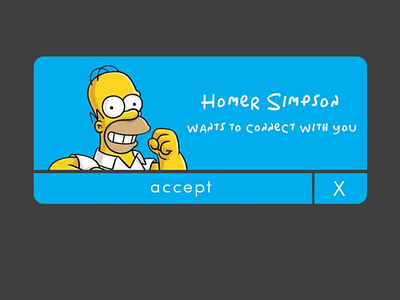 Homer Simpson confirmation message
