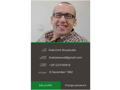 Profile Page account information profile profile card smile ui uidesign