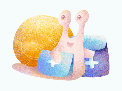 donation snail illustration design