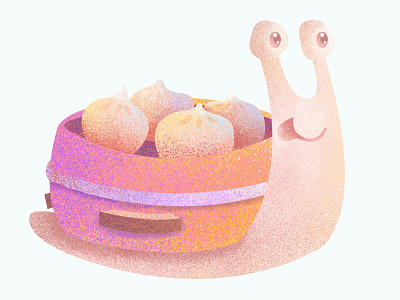 donation snail illustration design