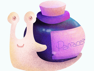 donation snail illustration design