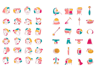 Chinese national minority.Illustration-Icons