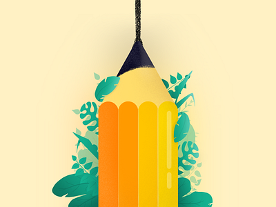 Pencil Illustration branding design icon illustration ipadpro minimal procreate vector