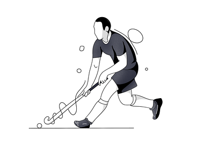 Field hockey daily challange hockey icon illustration illustrator line art logo minimal olympics onboarding screen ui vector