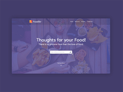 FoodStr - Concept ui ux webdesign website