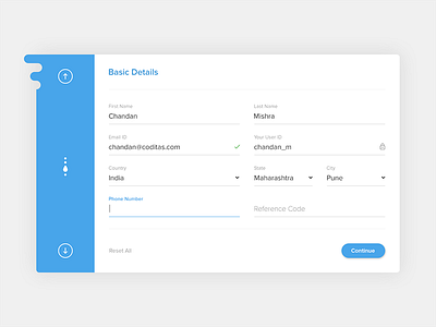 FREE - Material Registration Form UI blue form free freebie material material design ui userinterface ux web ui