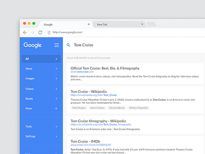 Redesigning Google Search Results - Free PSD