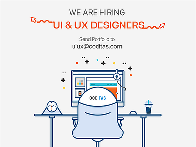 We Are Hiring UI & UX Designers banner design hiring illustration job ui ux vacancy