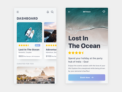 Travel App UI dashboard ui gradient minimal travel ui ux