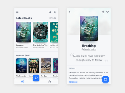 Book Lending App design flat inspiration ios material minimal ui ux