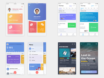 My top shots in 2018 :) design iphone minimal ui ux vector