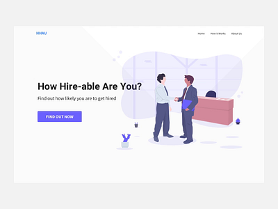 How Hireable You Are? app concept dashboard illustration minimal ui ux webapp