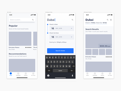 Travel App - Wireframes app dashboard design freebie hotel booking ios material minimal sketchapp travel app travel app ui ui user experience ux