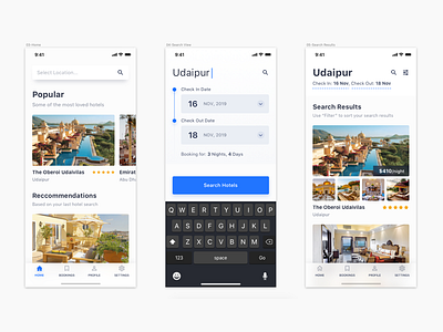 Travel App - UI android app dasboard design ecommerce design ecommerce ui hotel app illustration ios iphone iphonex material travel app ui ui ux