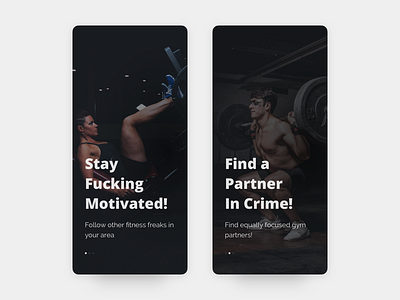 Gymbuddy App - Onboarding android app design ios minimal mobile onboarding ui user onboarding ux