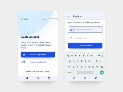 Thread - Android App Design - 6 android app design flat form form design form ui illustration interface material ui minimal mobile onboarding sketch typography ui ux